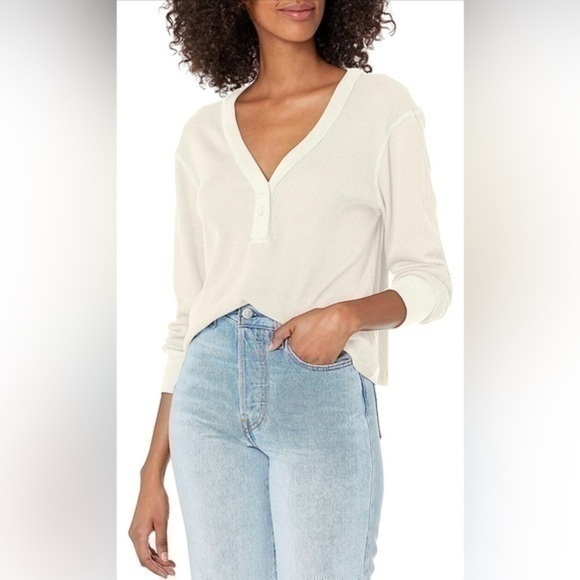 Monrow Baby Thermal Henley T-Shirt - Picture 1 of 11